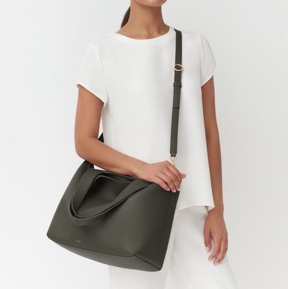 Cuyana Bags Cuyana 6 System Tote Adjustable Strap In Dark Olive